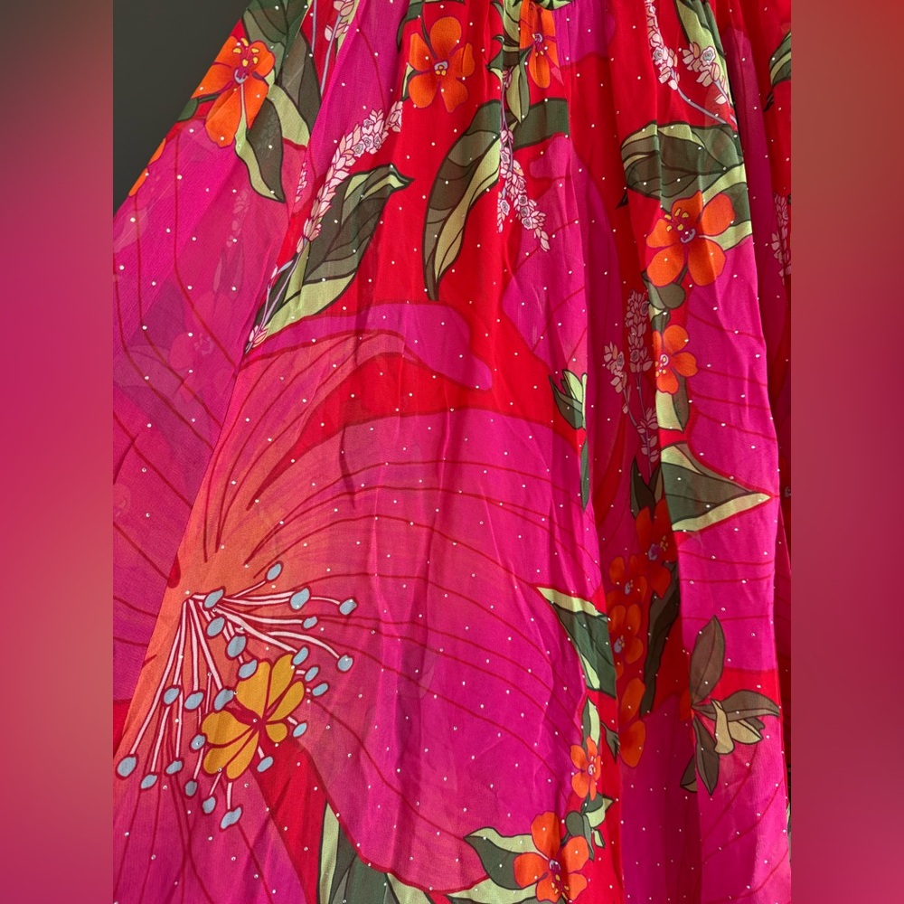 FARM RIO Red Pietra Floral Sleeveless Maxi Dress • S • NWT - Picture 16 of 16